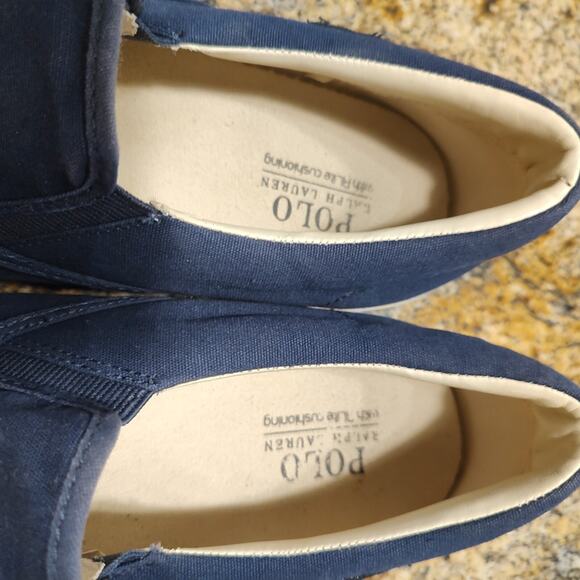 Polo Ralph Lauren Thompson Low Top Sneakers USA RL PC Flag Blue Mens Size 12D - Picture 11 of 12